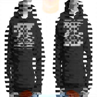 Vintage Philadelphia Philly 215 Area Code Skyline Hoodie - Thegiftio