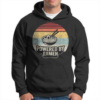 Vintage Powered By Ramen Japanese Love Anime Noodles Foodie Hoodie - Thegiftio UK