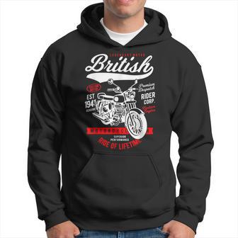 Vintage Racing Sport Biker Retro British Motorcycle Hoodie - Thegiftio UK