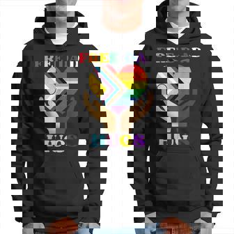 Vintage Retro Free Dad Hugs Supports Lgbtq Gay Pride Month Hoodie - Thegiftio UK