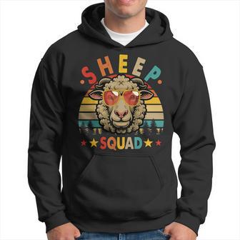 Vintage Retro Sheep Squad Farmer Sheep Sunglasses Hoodie - Thegiftio UK