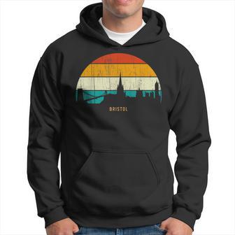 Vintage Retro Style England City Skyline Cityscape Bristol Hoodie - Thegiftio UK