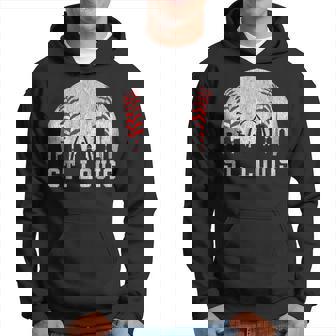 Vintage St Louis Skyline City Retro Baseball Lover Hoodie - Thegiftio UK