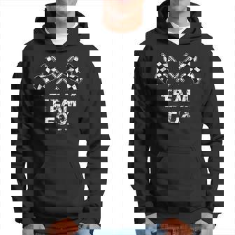 Vintage Team Fox Family Name Checkered Flag Racing Hoodie - Monsterry