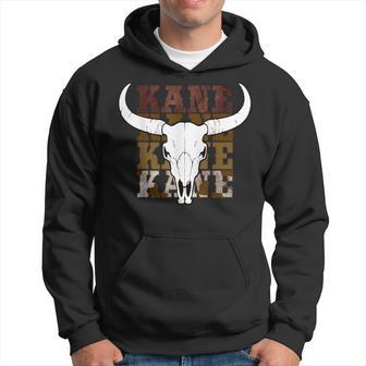 Vintage Western Country Retro Kane Personalized Name Hoodie - Thegiftio UK