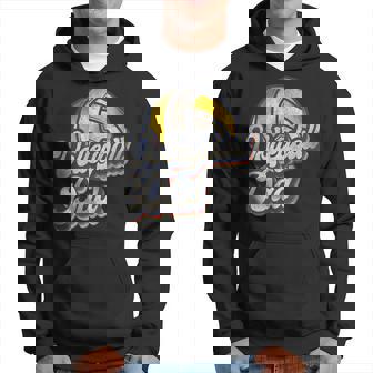 Volleyball Player Team Dad Father Retro Vintage Volleyball Hoodie - Monsterry