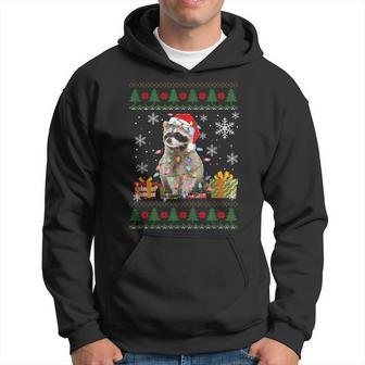 All I Want For Christmas Is A Raccoon Ugly Sweater Hoodie - Thegiftio UK