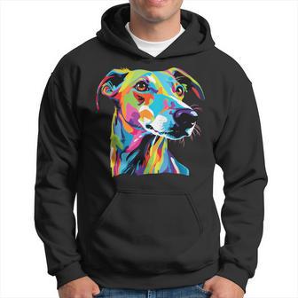 Watercolor Colorful Greyhound Dog Hoodie - Thegiftio UK