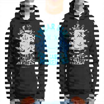 I Wear Blue For Diabetes Awareness Month Smile Face Diabetic Hoodie - Thegiftio UK