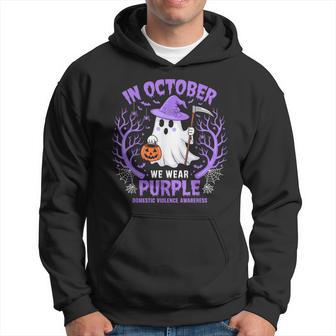 We Wear Purple Family Domestic Violence Awareness Halloween Hoodie - Thegiftio UK