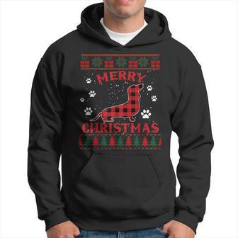 Weenie Christmas Dog Lovers Weiner Ugly Christmas Sweater Hoodie - Thegiftio UK