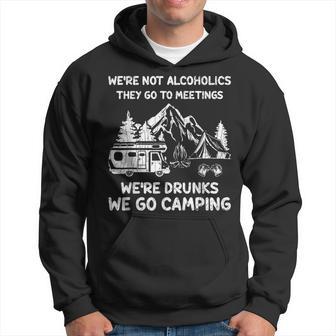 We’Re Drunks We Go Camping Camper Graphic Hoodie - Thegiftio UK