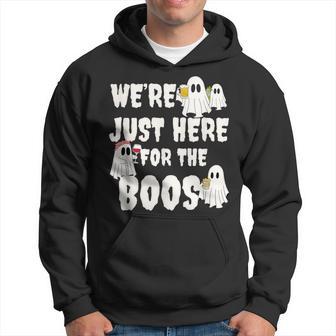We're Just Here For The Boos Halloween Ghost Hoodie - Thegiftio UK