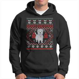 West Highland White Terrier Dog Merry Christmas Ugly Sweater Hoodie - Thegiftio UK