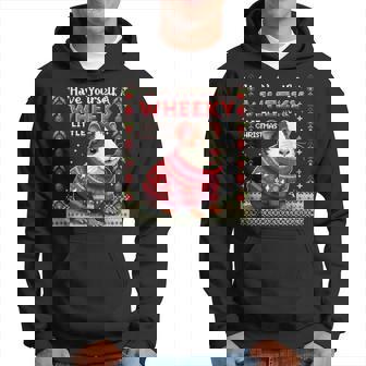 Wheeky Little Christmas Ugly Sweater Guinea Pig Hoodie | Mazezy