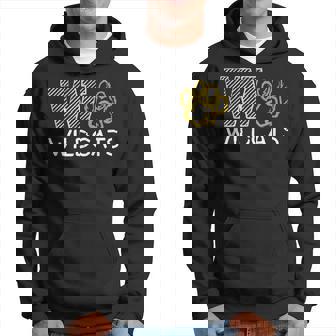 Wildcats Spirit Bold Letter W And Paw Print Hoodie - Thegiftio UK
