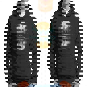 Wildlife Trees Outdoors Nature Retro Forest Graphic For Men Hoodie | Seseable UK