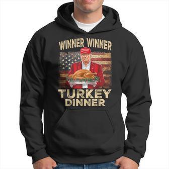 Winner Winner Turkey Dinner Thanksgiving Donald Trump Hoodie - Thegiftio UK