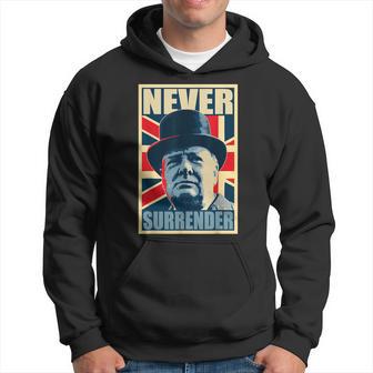 Winston Churchill Never Surrender Hoodie - Thegiftio UK
