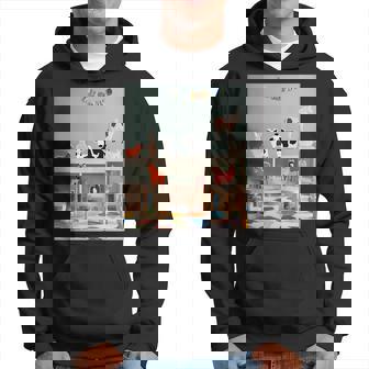 Wooden Farm Animal Figures Playroom Hoodie - Monsterry