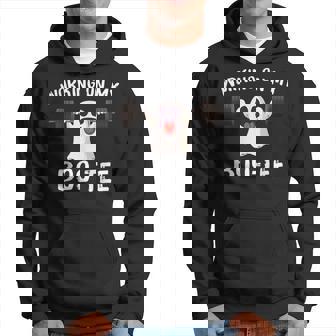 Working On My Boo Halloween Dead Lift Ghost Gym Weights Hoodie - Monsterry