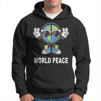 World Peace On Earth Global Love Peace Sign Hoodie - Monsterry