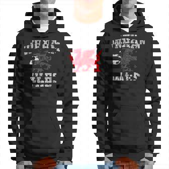 Wrexham Wales Soccer Balls Welsh Dragon Distress Hoodie | Seseable CA