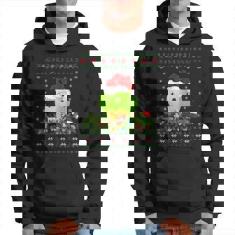 Xmas Decoration Ugly Santa Pickleball Christmas Hoodie - Monsterry