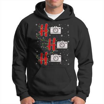 Xmas Lights Ho Ho Ho Photography Ugly Christmas Hoodie - Thegiftio UK