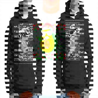 Xmas Ugly Sweater Style Lighting Avocado Christmas Hoodie - Thegiftio UK