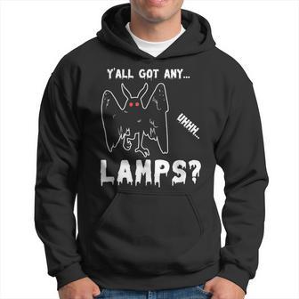 Graphic Y'all Got Any Lovely Animal Portrait Mothman Lamps Hoodie - Monsterry