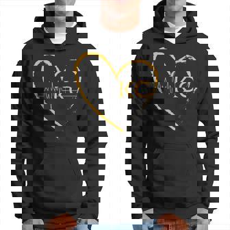 Yellow Kc Heart Kansas City Heart Love Kc Icon Hoodie | Seseable CA