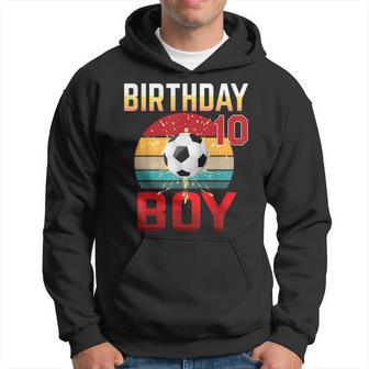 Youth 10Th Birthday For Boy Football For Boys Hoodie - Thegiftio UK
