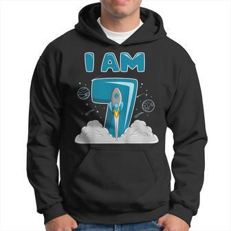 Youth I Am 7 Boy Space Birthday 7Th Birthday Hoodie - Thegiftio UK
