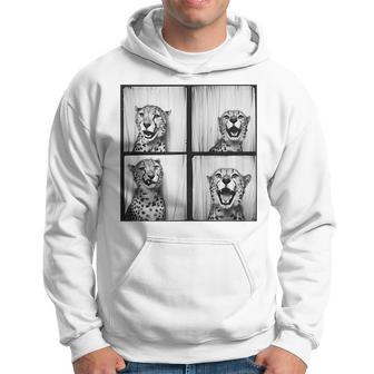 African Cheetah Zoo Photobooth Quirky Safari Animal Hoodie - Thegiftio UK