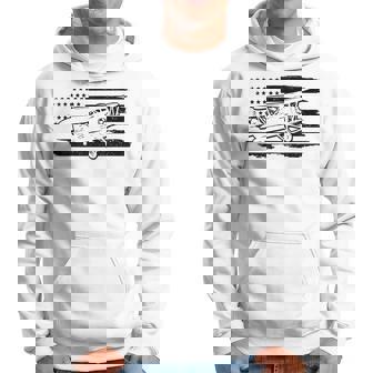 Airplane Pilot Vintage Patriotic Flag Biplane Plane Aviation Hoodie | Seseable UK
