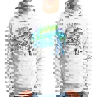 Alaska Northern Lights Aurora Viewing Vacation Bear Alaska Hoodie - Thegiftio UK