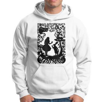 Alice In Wonderland With Cat And Rabbit S Kapuzenpullover - Geschenkecke