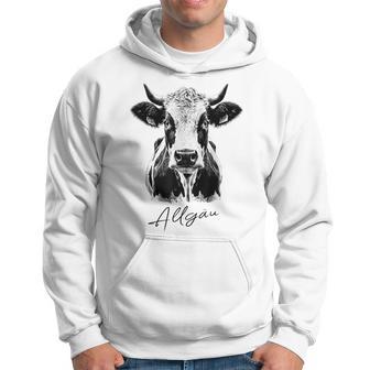 Allgäu Alpsintage Cow Bavaria Souvenir Fun Gray Kapuzenpullover - Geschenkecke