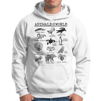 All Animals Of The World Vintage Animal Meme Name Hoodie - Thegiftio UK