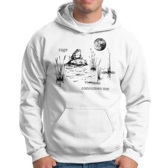 Annoyed Frog Rage Consumes Me Frog Hoodie - Thegiftio UK