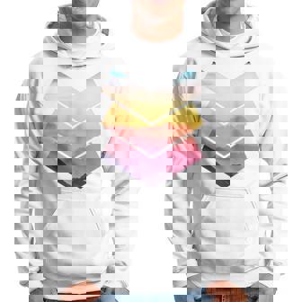 Arrow Shaped Sunset Scene Blue Sky Outdoor Mountains Graphic Hoodie - Monsterry