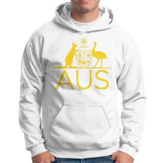 Australia Kangaroo And Emu Coat Of Arms Aus Aussie Sports Hoodie - Thegiftio UK