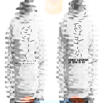Bachelor Party Hiking Wear Stick To The Plan Man Stickman Hoodie - Monsterry