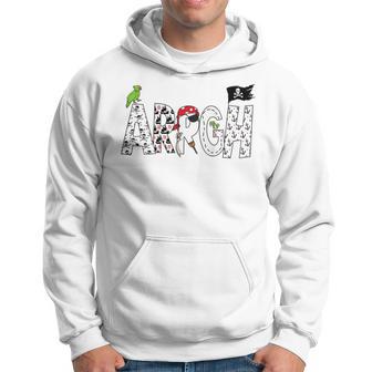 On Back Fun Arrgh Pirate Style Pirate Costume Argh Pirate Hoodie - Thegiftio UK