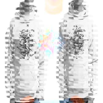 On Back Traveler Compass Dream Explore Discover Adventure Hoodie - Seseable