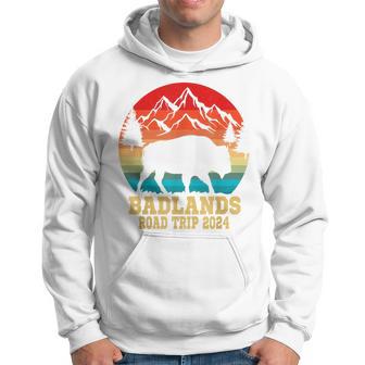 Badlands National Park South Dakota Buffalo Bison Road Trip Hoodie - Thegiftio UK