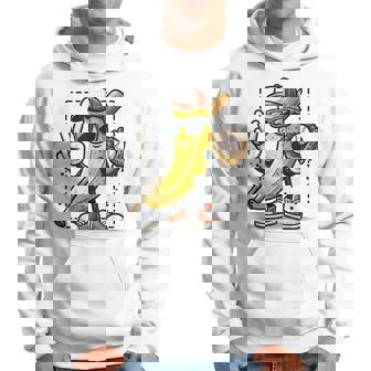 Banana Playing Baseball Fruit Lover Baseball Player Hoodie - Thegiftio UK
