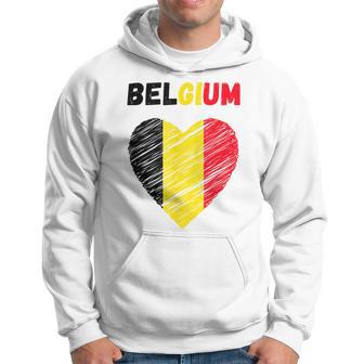 Belgium Flag Holiday Belgium Heart Belgian Flag Hoodie - Thegiftio UK