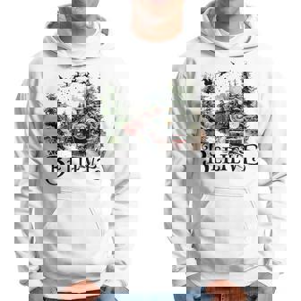 Believe Train Christmas North Pole Polar Express Family Xmas Hoodie | Mazezy